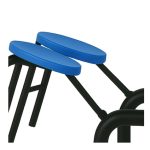 Mesa para Refeitório ESCAMOTEÁVEL 04 Lugares MDP Branco de 25 mm – Assento AZUL – 50404 VILLA Móveis para Escritório Escamoteável 04 Ludares 15