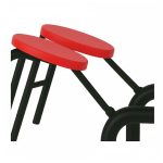 Mesa para Refeitório ESCAMOTEÁVEL 06 Lugares MDP Branco de 25 mm – Assento VERMELHO – 50603 VILLA Móveis para Escritório Escamoteável 06 Lugares 15