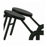 Mesa para Refeitório ESCAMOTEÁVEL 06 Lugares MDP Branco de 25 mm – Assento PRETO – 50604 VILLA Móveis para Escritório Escamoteável 06 Lugares 15