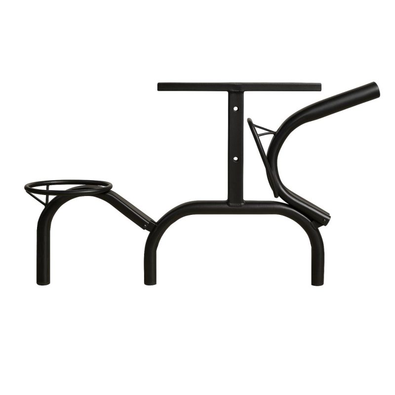 Mesa para Refeitório ESCAMOTEÁVEL 06 Lugares MDP Branco de 25 mm – Assento PRETO – 50604 VILLA Móveis para Escritório Escamoteável 06 Lugares 10