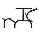 Mesa para Refeitório ESCAMOTEÁVEL 08 Lugares MDP Branco de 25 mm – Assento VERMELHO – 50803 VILLA Móveis para Escritório Escamoteável 08 Lugares 21